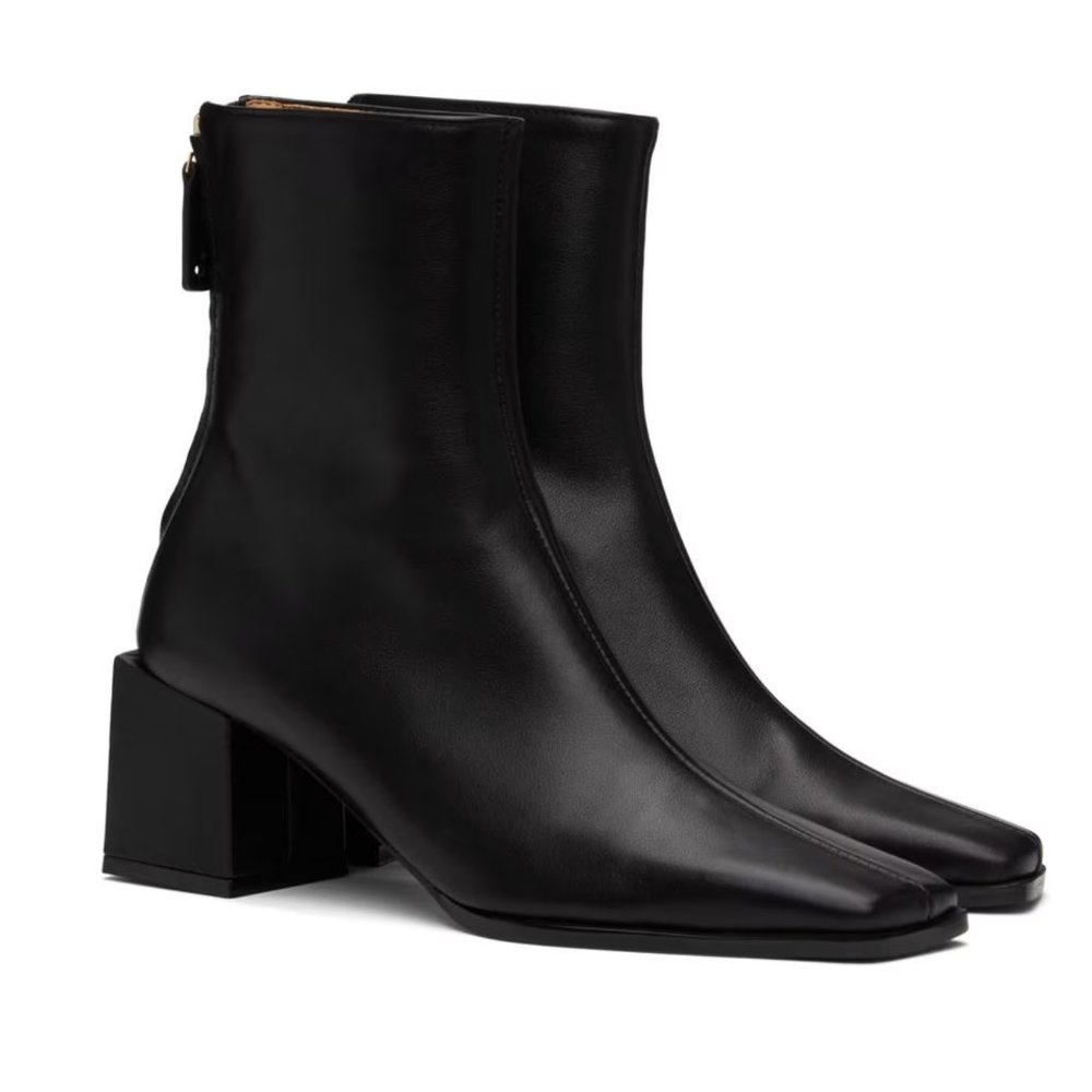 Reike Nen Black Cube Heel Boots